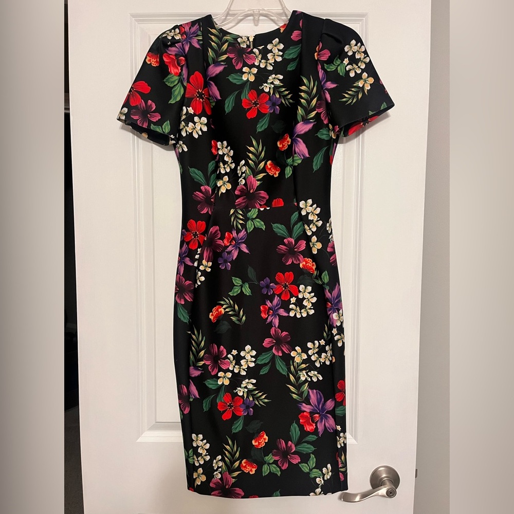 Calvin Klein Floral Scuba Dress